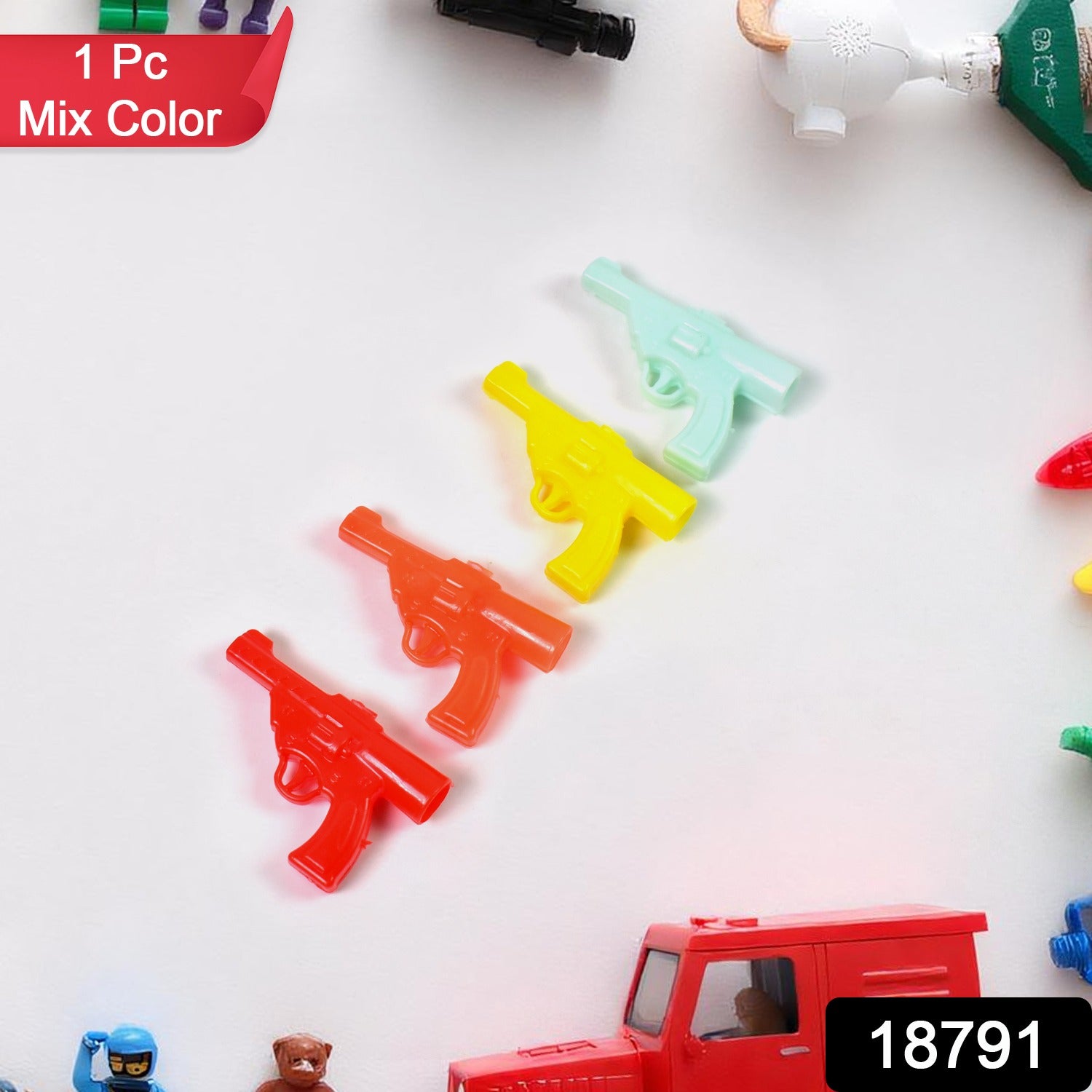 Gun Shape Pencil Top For Kids Office Small Gun Toy (1 Pc Mix Colour Design) Gun Shape Pencil Top For Kids Office Small Gun Toy (1 Pc Mix Colour Design)